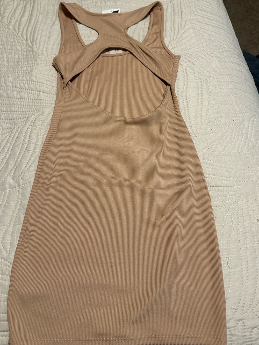 Forever 21 Tan Ribbed Racerback Bodycon Dress - Picture 2 of 4